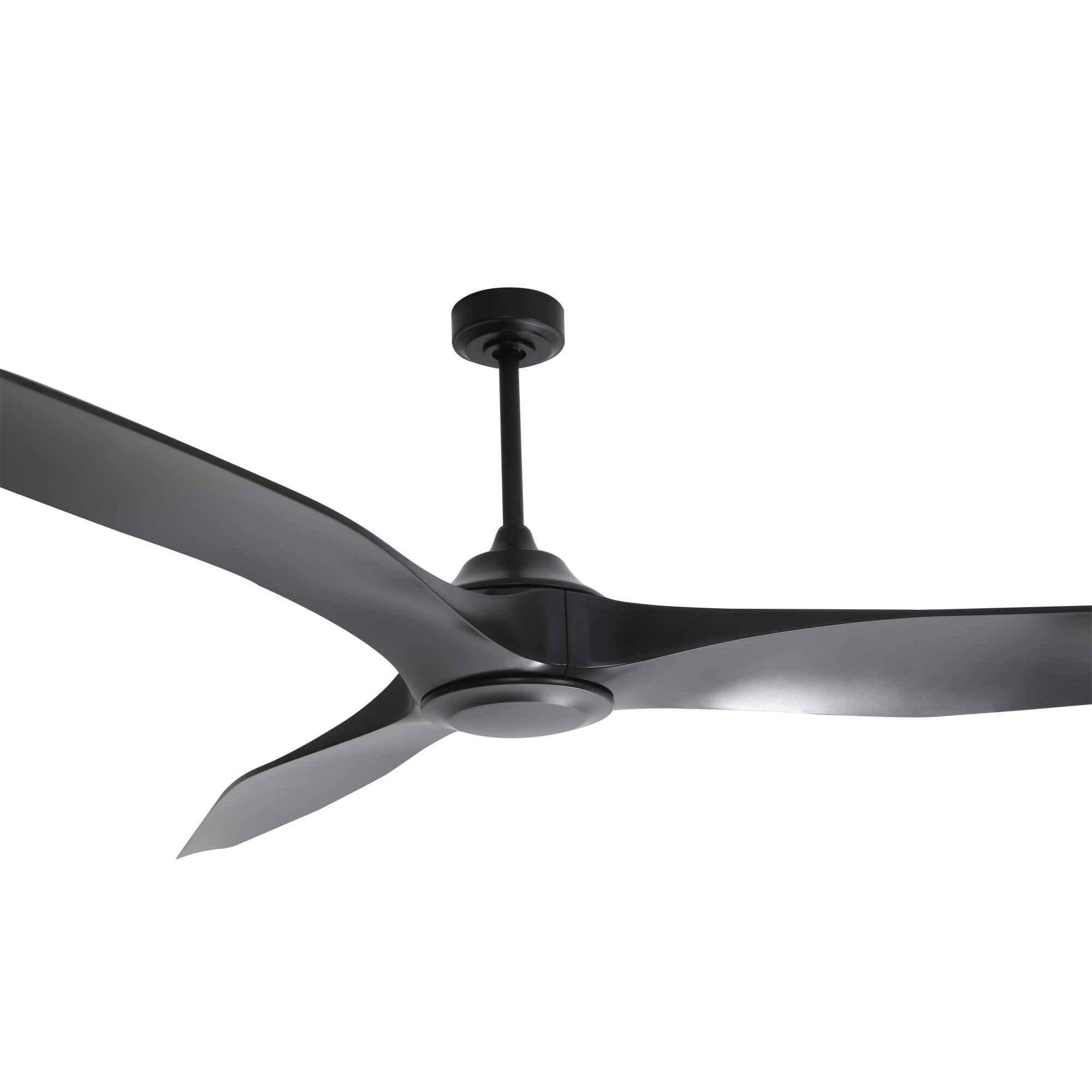 Alt View 4. Parrot Uncle - 100" Industrial HVLS Extra Larger 3 Propeller ABS Blades Outdoor Ceiling Fan without Light - Matte Black.