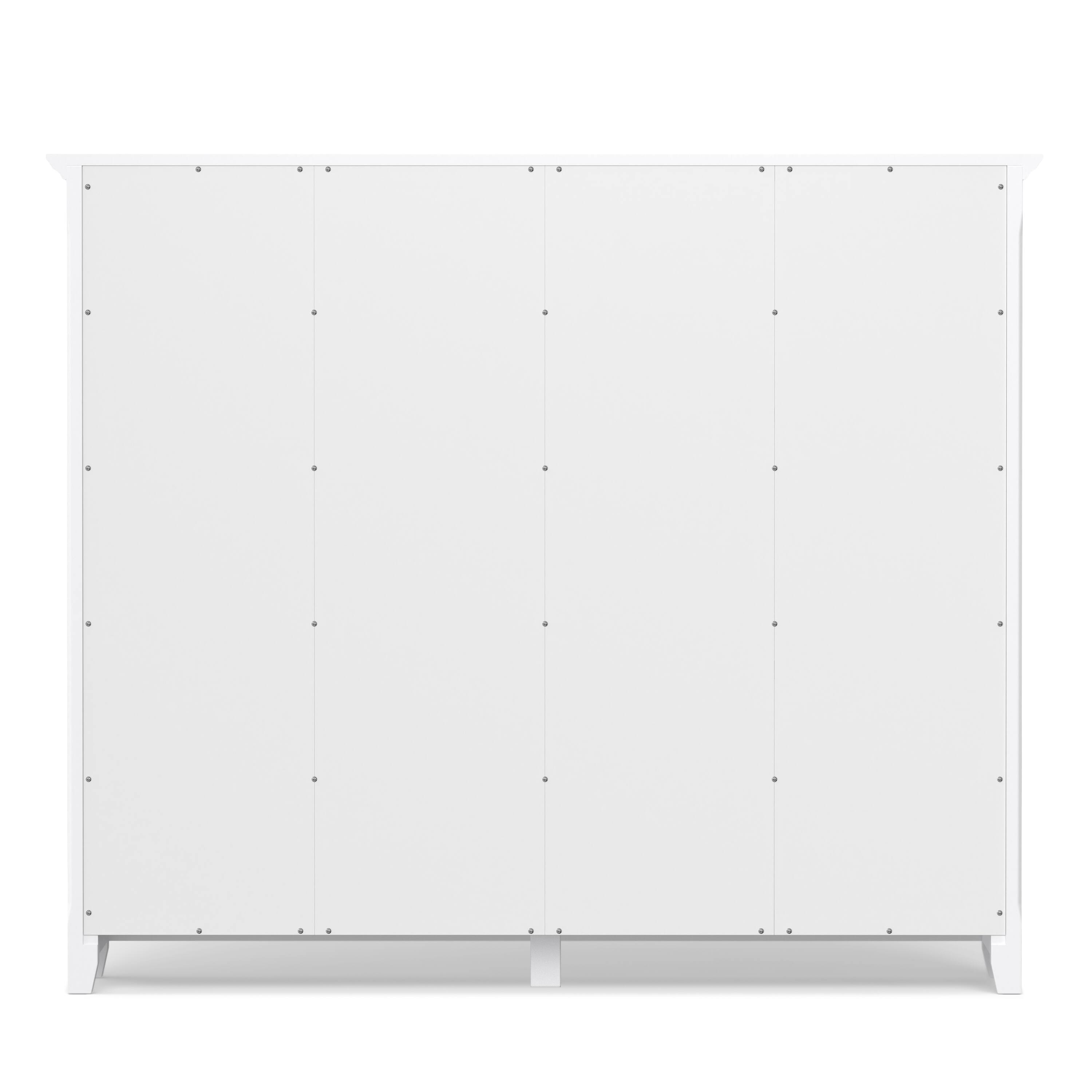 Back. Simpli Home - Acadian 48 inch Tall Solid Wood 12 Cube Storage in White - White.