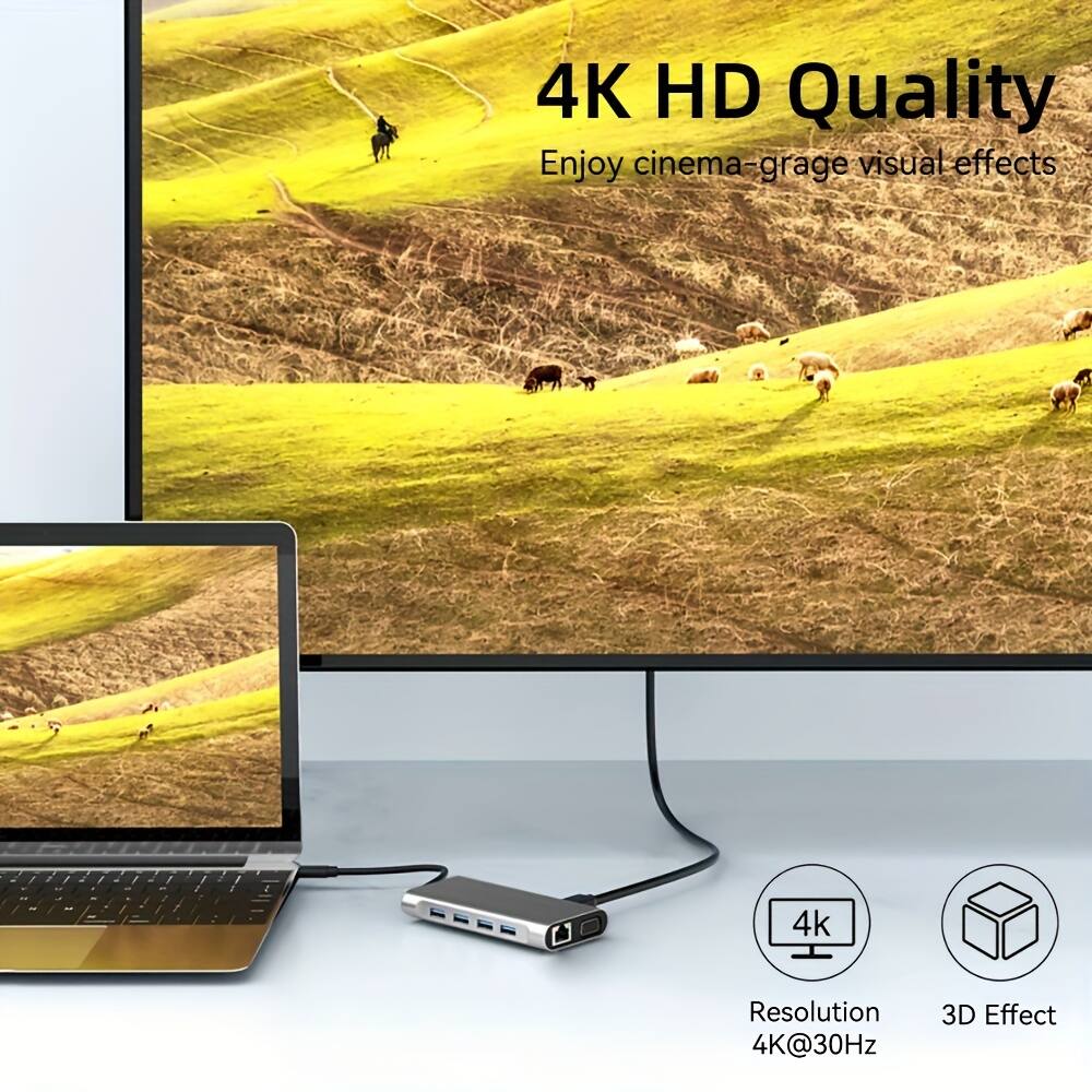 4K HD Quality  
Enjoy cinema-grade visual effects  

Resolution 4K@30Hz  
3D Effect