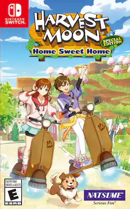 NINTENDO SWITCH
HARVEST MOON
Home Sweet Home
SPECIAL EDITION
EVERYONE ENFANTS et ADULTES
E
ESRB
NATSUME
Serious Fun - E (Everyone)
