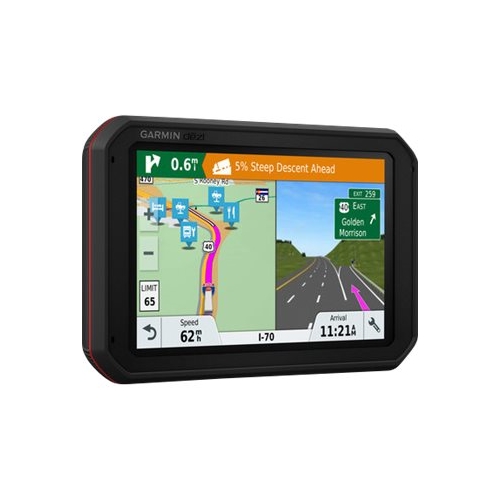 Left View: Garmin - dezlCam 785 LMT-S 7" GPS with Built-In Bluetooth - Black