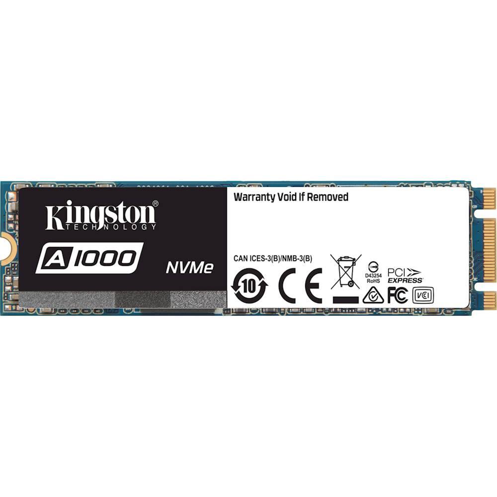 Front. Kingston - 240GB Internal SSD PCIe Gen 3 x4 NVMe for Laptops - Black.