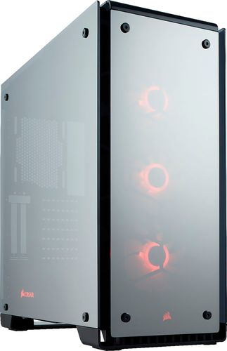 CORSAIR - Crystal Series 570X RGB ATX Mid-Tower Case - Mirror Black