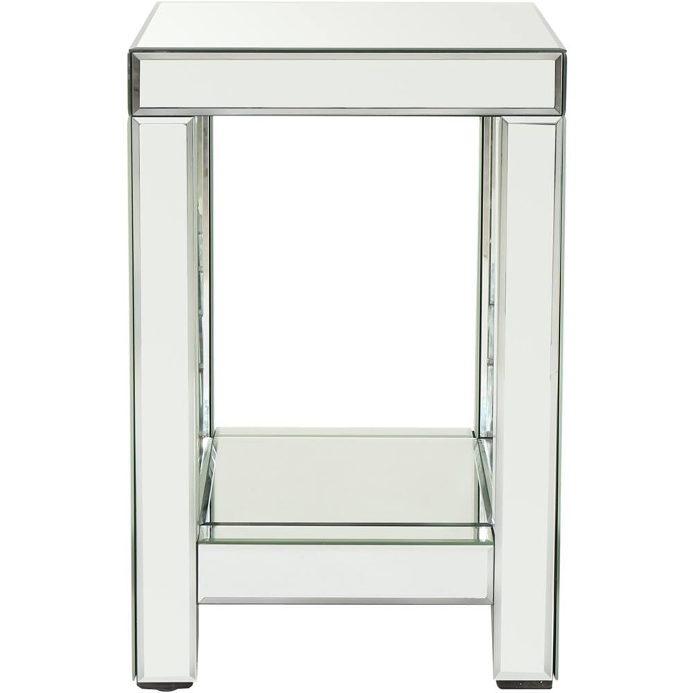 Angle View: Noble House - Kenora Mirrored End Table - Silver