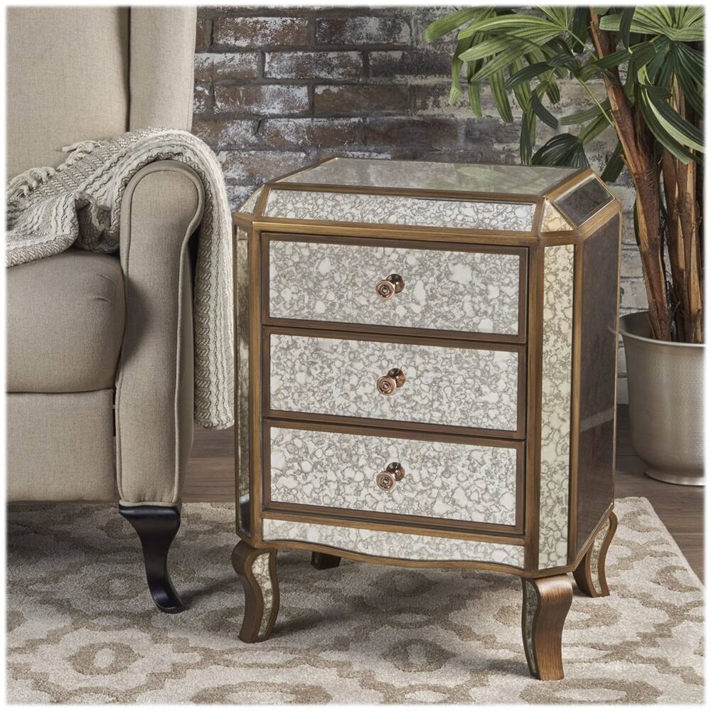 Best Buy: Noble House Doyle Mirrored Cabinet Gold 302369