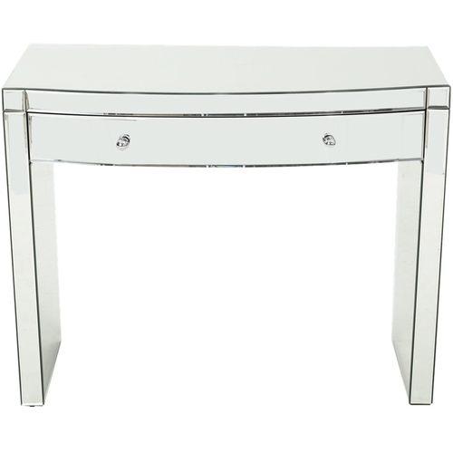 Noble House - Baudette Curved Mirrored Console Table - Silver