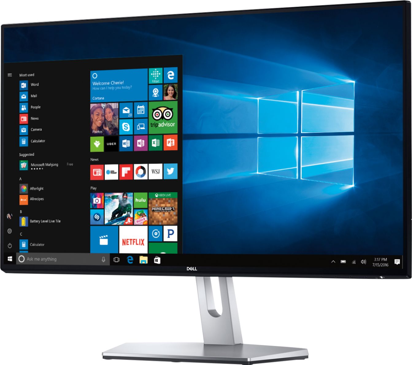 Left View: Dell - S2419NX 24" IPS LED FHD Monitor (HDMI) - Black/Silver