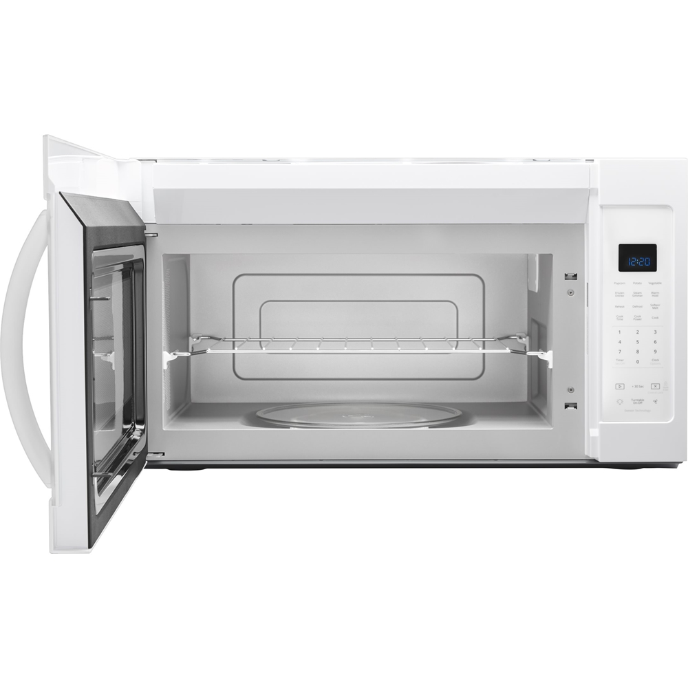 Angle View: GE - 1.9 Cu. Ft. Over-the-Range Microwave with Sensor Cooking - Stainless Steel