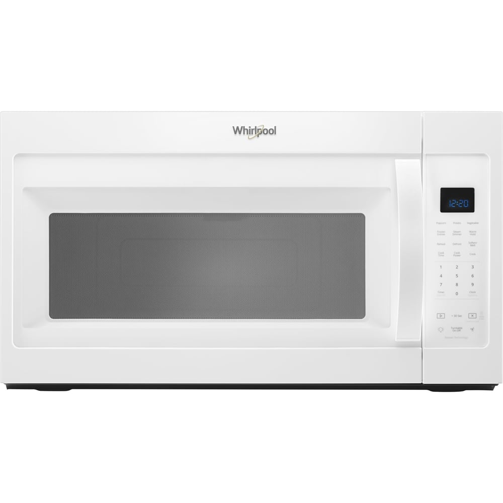 Left. Whirlpool - 1.9 Cu. Ft. Over-the-Range Microwave with Sensor Cooking - White.