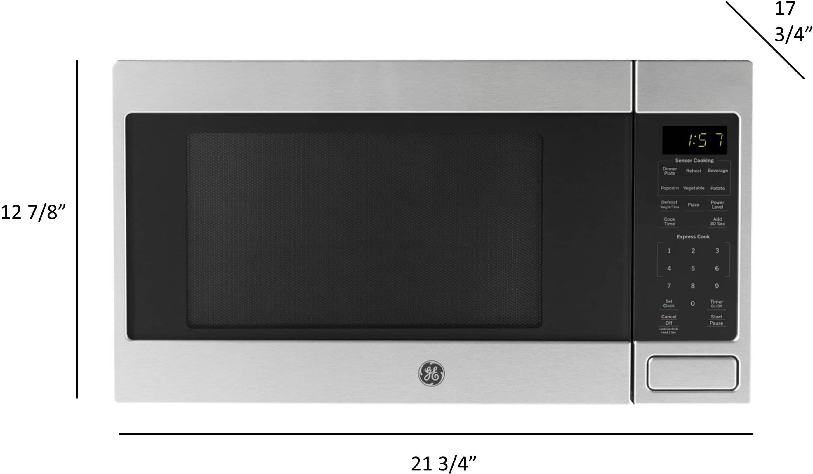 Angle. GE - 1.6 Cu. Ft. Microwave with Sensor Cooking - Stainless steel.