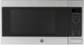 Front Zoom. GE - 1.6 Cu. Ft. Microwave with Sensor Cooking - Stainless Steel.