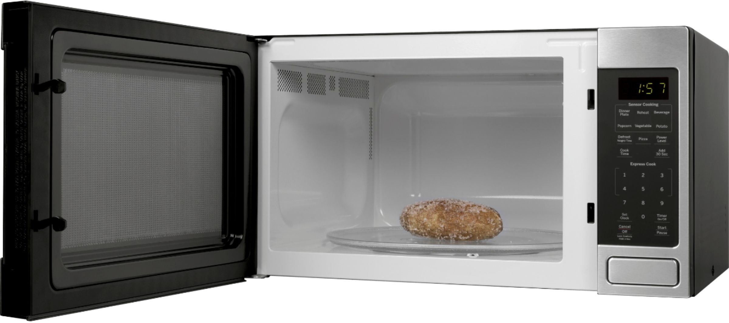 Ge 1 6 Cu Ft Microwave With Sensor Cooking Stainless Steel