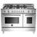 Front. Bertazzoni - Self-Cleaning Freestanding Double Oven Dual Fuel Convection Range - Stainless Steel.