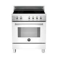 Bertazzoni - 3.4 Cu. Ft. Self-Cleaning Freestanding Electric Induction Convection Range - White - Front_Zoom