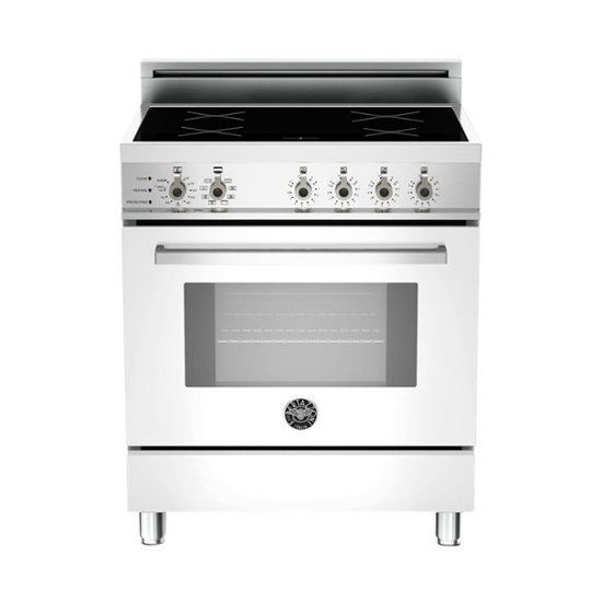 Bertazzoni – 3.4 Cu. Ft. Self-Cleaning Freestanding Electric Induction Convection Range – White