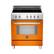 Front. Bertazzoni - 3.4 Cu. Ft. Self-Cleaning Freestanding Electric Induction Convection Range - Orange.