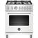 Front. Bertazzoni - 4.7 Cu. Ft. Freestanding Dual Fuel Convection Range - White.