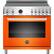 Front. Bertazzoni - 5.7 Cu. Ft. Self-Cleaning Freestanding Electric Induction Convection Range - Glossy Orange.