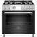 Front. Bertazzoni - 5.9 Cu. Ft. Freestanding Dual Fuel Convection Range - Black.