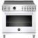 Front. Bertazzoni - 5.7 Cu. Ft. Self-Cleaning Freestanding Electric Induction Convection Range - White.