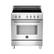 Front. Bertazzoni - 3.4 Cu. Ft. Self-Cleaning Freestanding Electric Induction Convection Range - Stainless Steel.