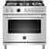 Front. Bertazzoni - 5.7 Cu. Ft. Self-Cleaning Freestanding Dual Fuel Convection Range - Stainless Steel.