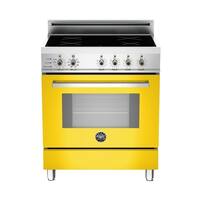 Bertazzoni - 3.4 Cu. Ft. Self-Cleaning Freestanding Electric Induction Convection Range - Yellow - Front_Zoom