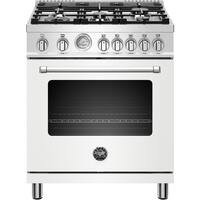 Bertazzoni - 4.7 Cu. Ft. Freestanding Gas Convection Range - White Matt - Front_Zoom
