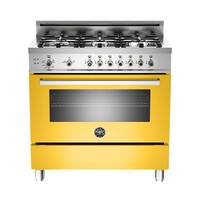 Bertazzoni - 4.4 Cu. Ft. Freestanding Gas Convection Range - Yellow - Front_Zoom