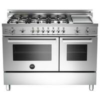 Bertazzoni - Freestanding Double Oven Gas Convection Range - Stainless steel - Front_Zoom