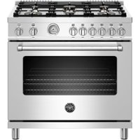 Bertazzoni - 5.9 Cu. Ft. Freestanding Gas Convection Range - Stainless Steel - Front_Zoom