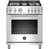Bertazzoni - 4.7 Cu. Ft. Freestanding Gas Convection Range - Stainless steel - Front_Zoom