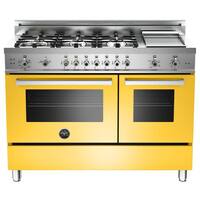Bertazzoni - Freestanding Double Oven Gas Convection Range - Yellow - Front_Zoom
