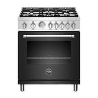 Bertazzoni - 4.7 Cu. Ft. Freestanding Gas Convection Range - Black - Front_Standard
