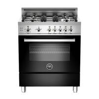 Bertazzoni - 3.6 Cu. Ft. Freestanding Gas Convection Range - Black - Front_Standard