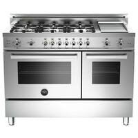 Bertazzoni - Freestanding Double Oven Gas Convection Range - Stainless steel - Front_Zoom
