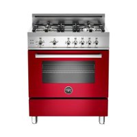 Bertazzoni - 3.6 Cu. Ft. Freestanding Gas Convection Range - Red - Front_Zoom
