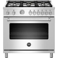 Bertazzoni - 5.9 Cu. Ft. Freestanding Gas Convection Range - Stainless steel - Front_Zoom