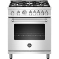 Bertazzoni - 4.7 Cu. Ft. Freestanding Gas Convection Range - Stainless Steel - Front_Zoom