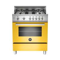 Bertazzoni - 3.6 Cu. Ft. Freestanding Gas Convection Range - Yellow - Front_Zoom