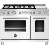 Bertazzoni - Freestanding Double Oven Gas Convection Range - White Matt - Front_Zoom
