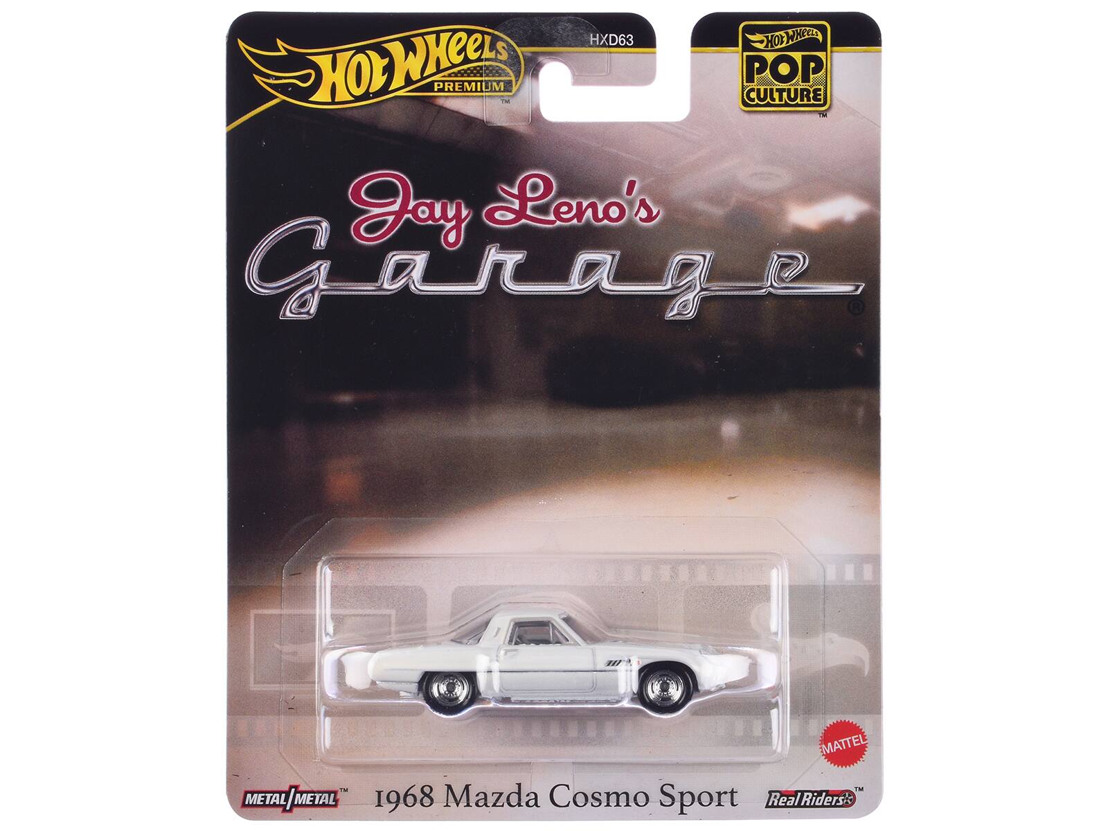Hot Wheels Premium POP Culture  
HXD63  
Jay Leno's Garage  
1968 Mazda Cosmo Sport  
Metal/Metal  
Real Riders  
Mattel