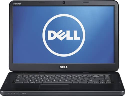Front Standard. Dell - 15.6" Inspiron Laptop - 4GB Memory - 500GB Hard Drive - Black.