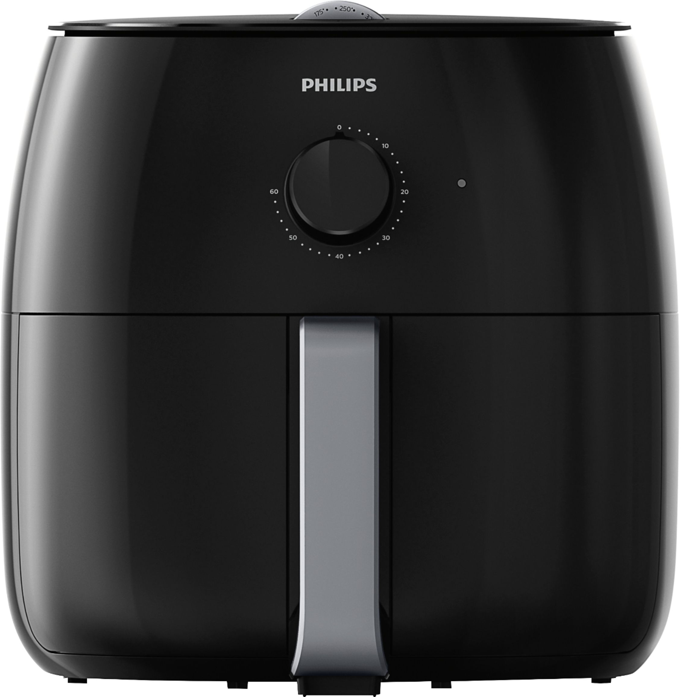 Angle View: Philips - Airfryer XXL, Twin TurboStar, Avance Collection- Black - Black