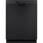 GE - 24" Front Control Tall Tub Built-In Dishwasher with Stainless Steel Tub - Black Slate - Front_Standard