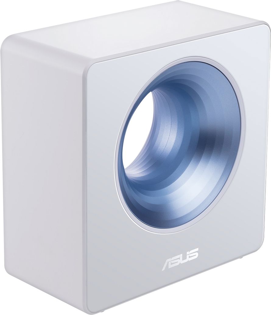 Angle View: ASUS - AC2600 Dual-Band Wi-Fi Router - Blue/white