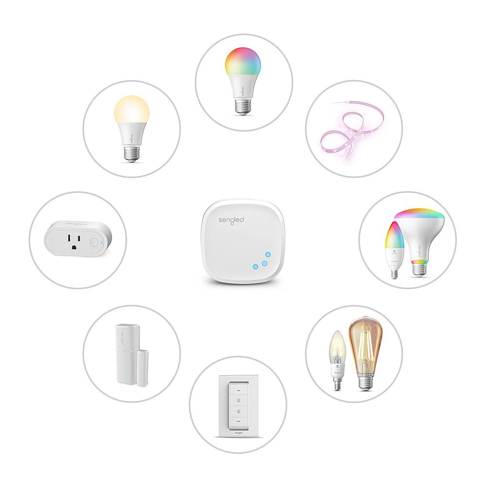 Alt View 12. Sengled - Smart A19 LED 60W Add-on Bulb Works with Amazon Alexa, Google Assistant & SmartThings - Multicolor.