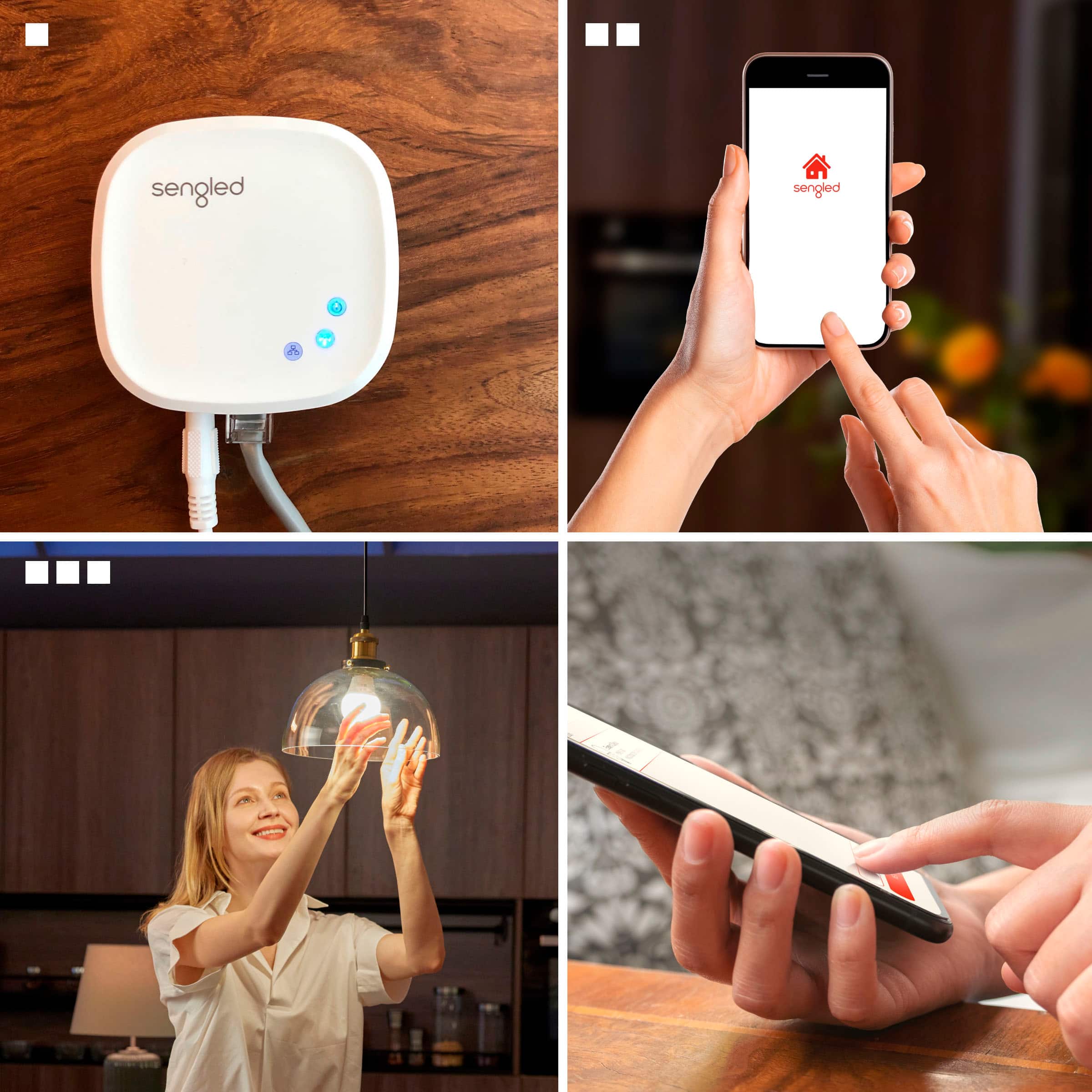 Left. Sengled - Smart A19 LED 60W Bulbs Works with Amazon Alexa, Google Assistant & SmartThings (2-Pack) - Multicolor.