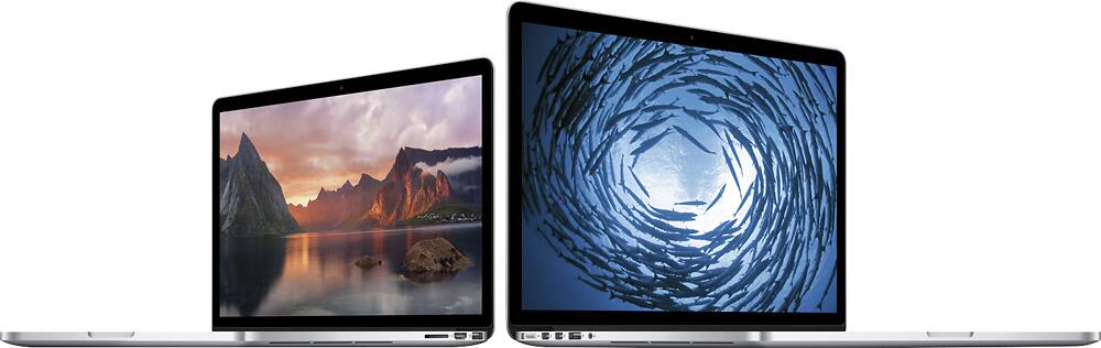 Alt View 1. Apple - Geek Squad Certified Refurbished MacBook Pro with Retina display - 15.4" Display - 16GB Memory - 256GB Flash Storage - Silver.