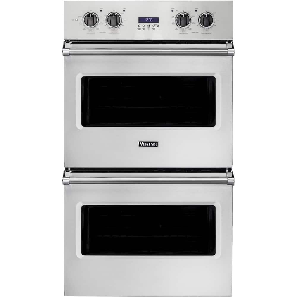Front. Viking - Professional 5 Series 29.5" Built-In Double Electric Convection Wall Oven - Stainless Steel.